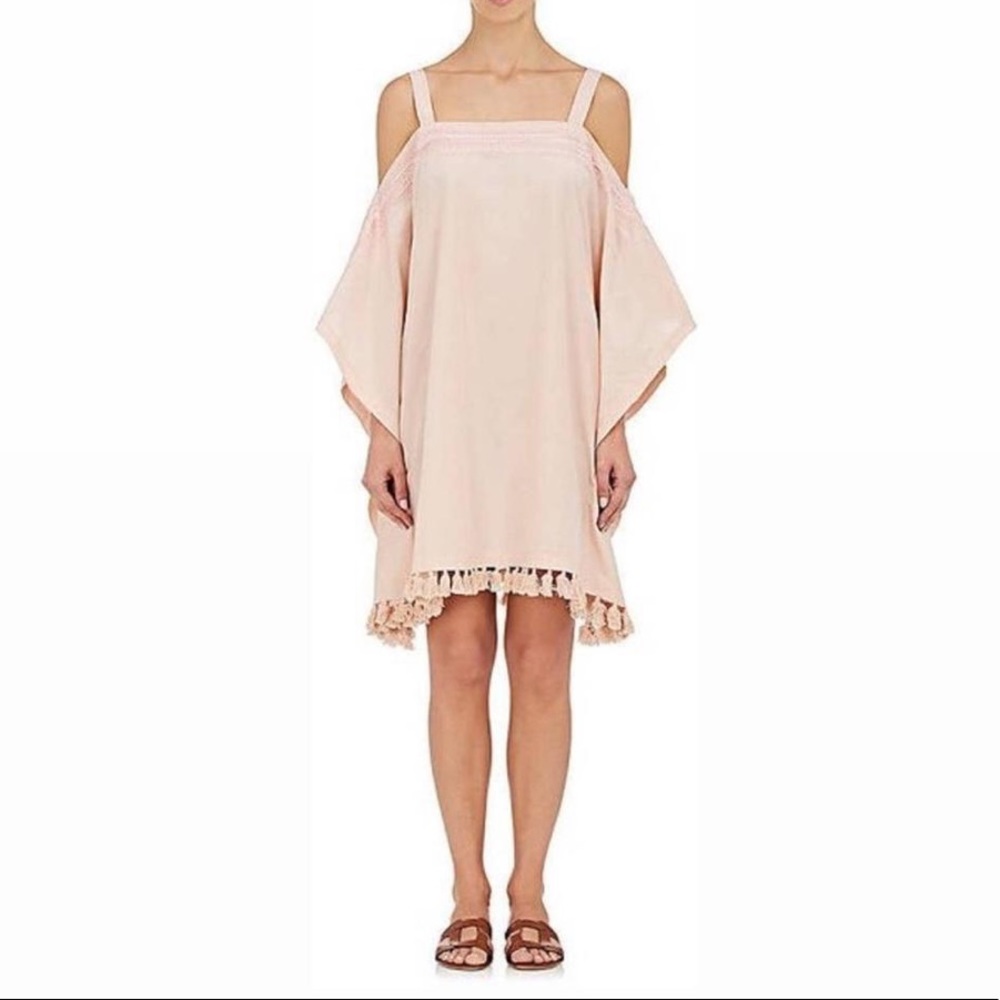 NWT A Peace Treaty Pink Cotton Silk Dress/Kaftan M/L